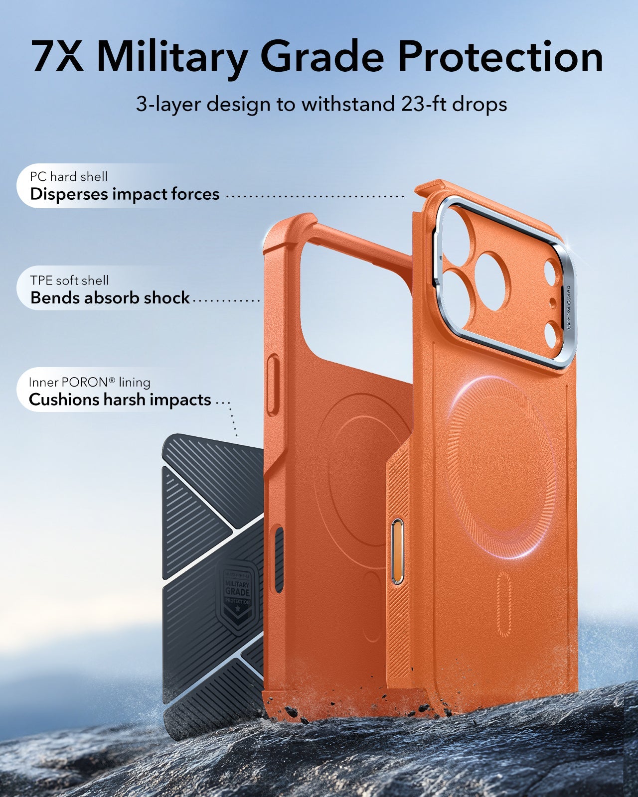 iPhone 17 Pro Max Cyber Tough Magnetic Case (Camera Control, Stash Stand)