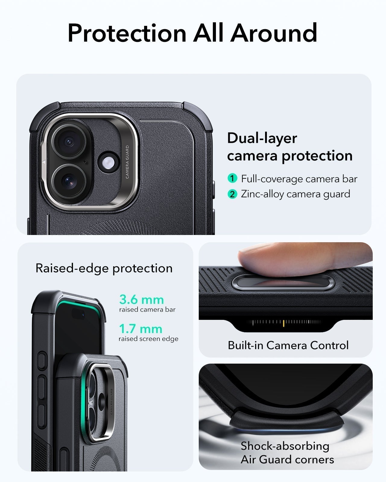 iPhone 17 Cyber Tough Magnetic Case (Camera Control, Stash Stand)