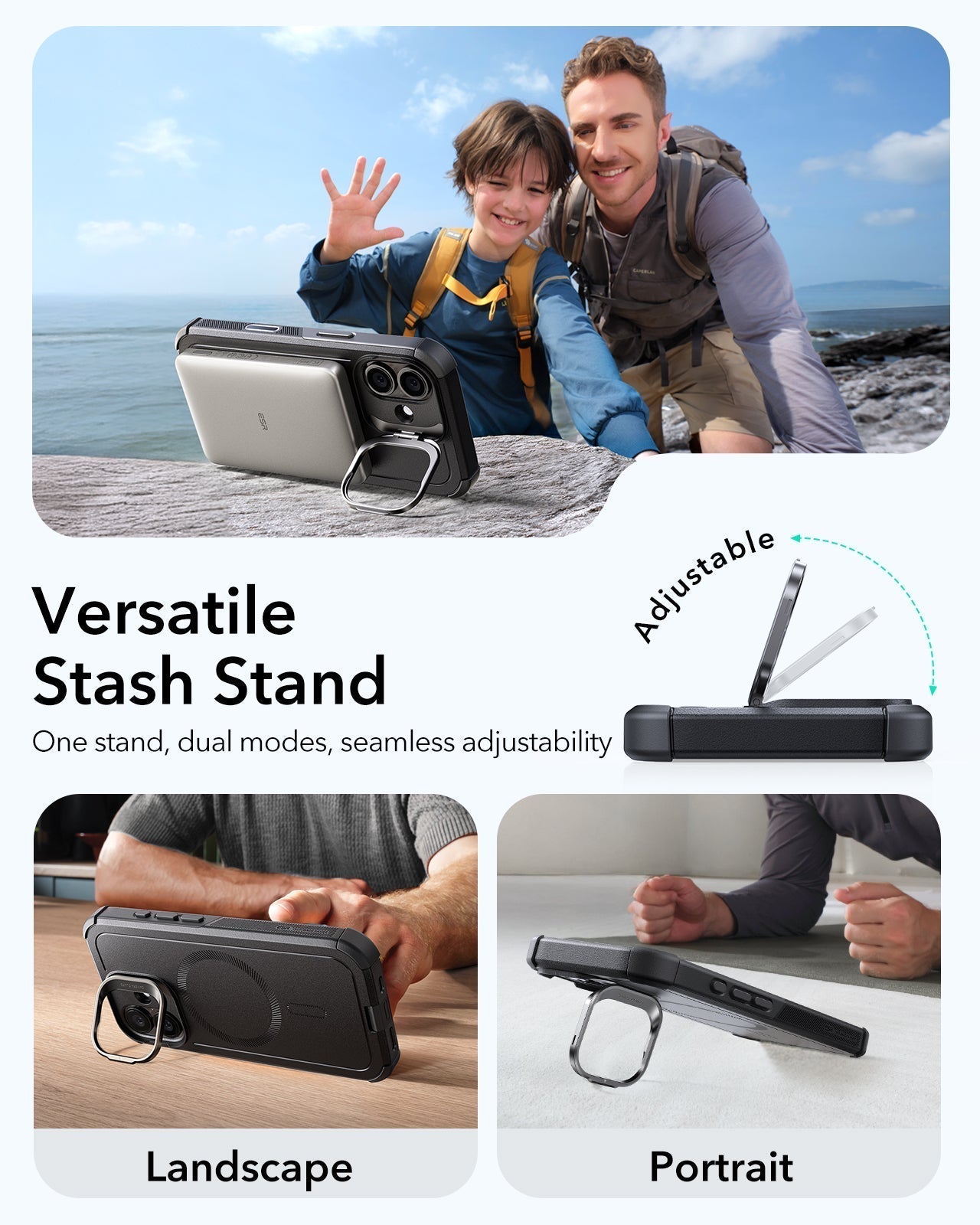 iPhone 17 Cyber Tough Magnetic Case (Camera Control, Stash Stand)