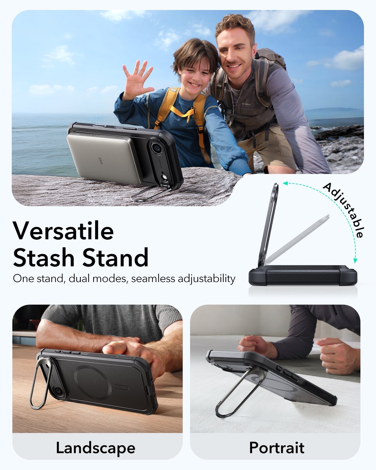 iPhone Air Cyber Tough Magnetic Case (Camera Control, Stash Stand)