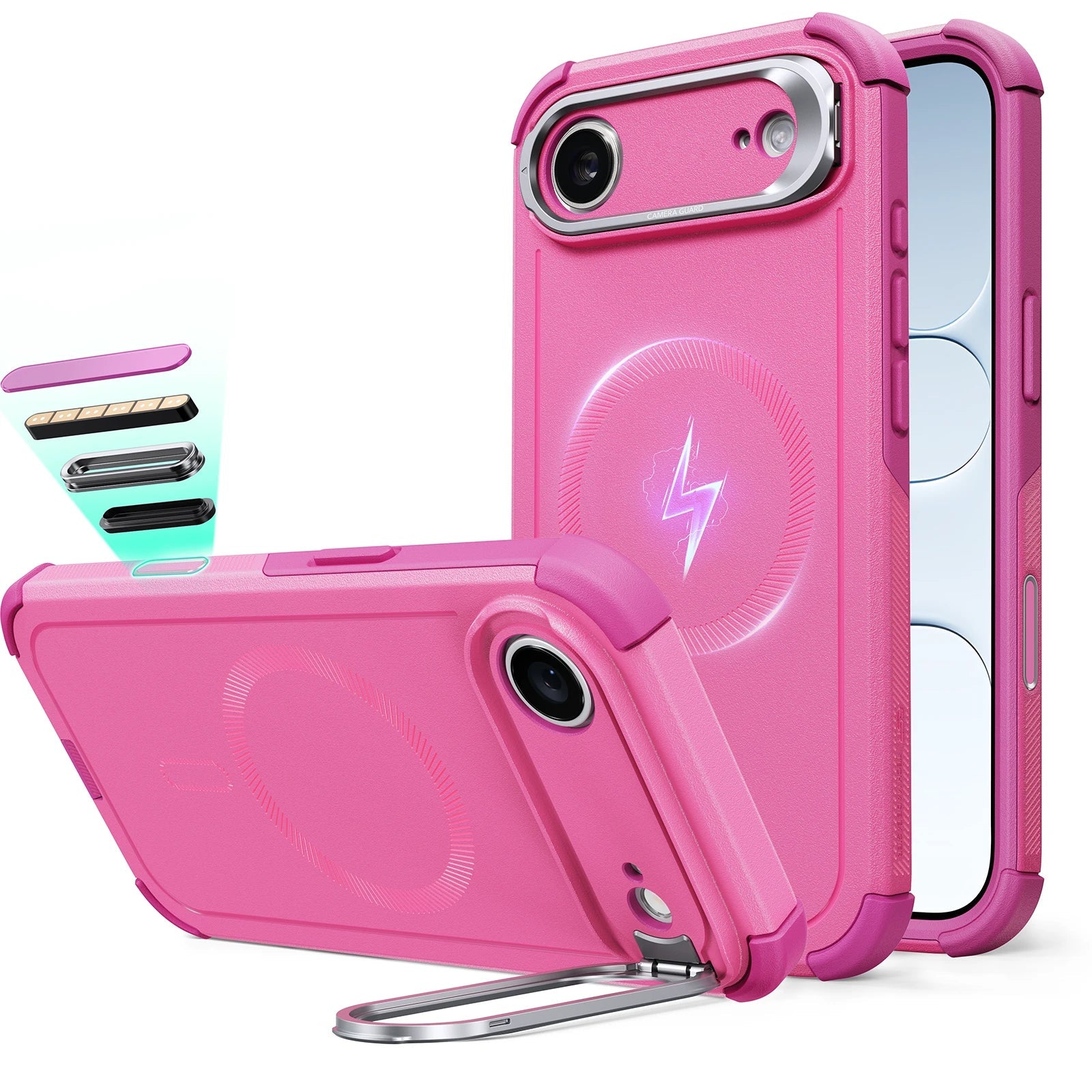 iPhone Air Cyber Tough Magnetic Case (Camera Control, Stash Stand)