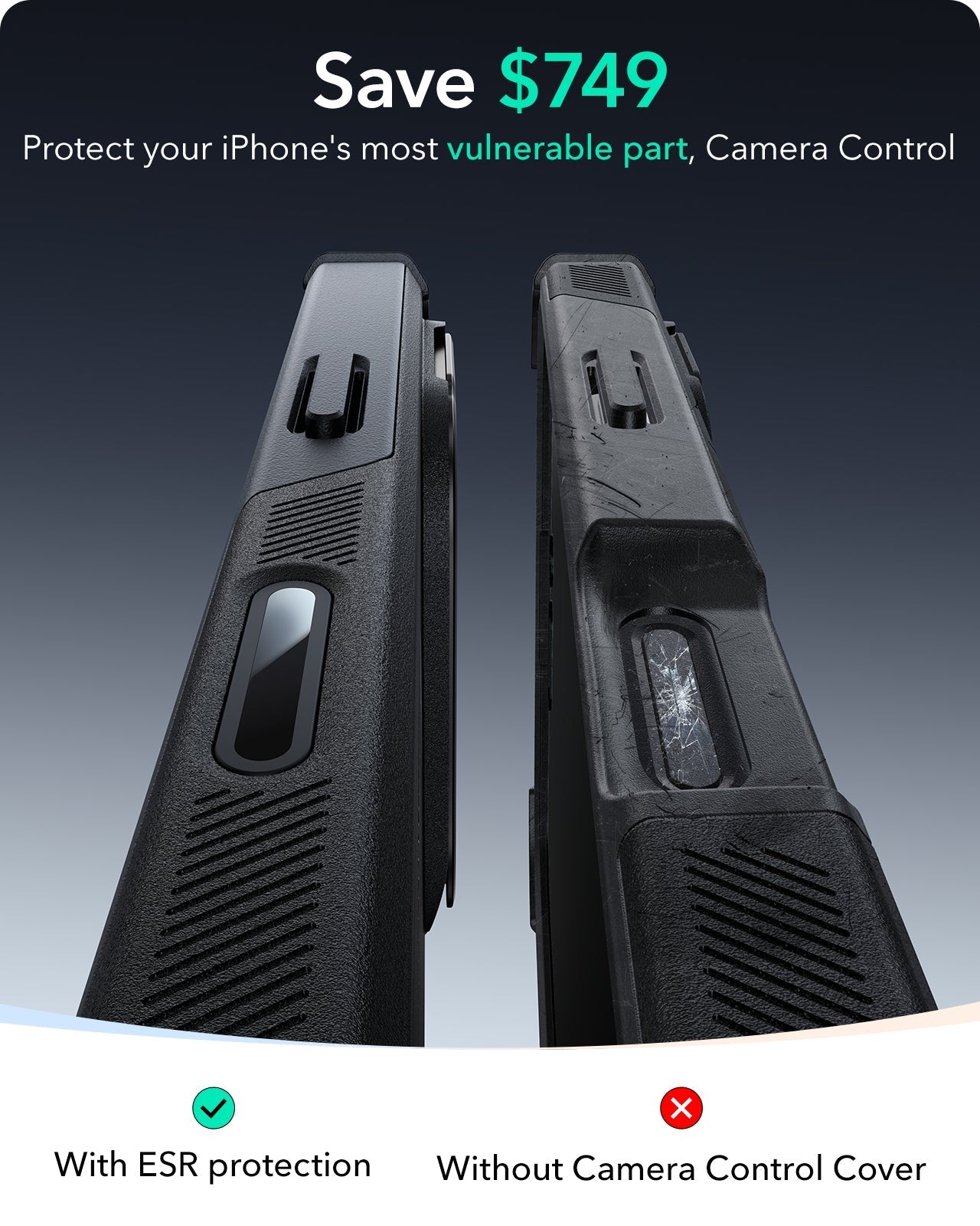 iPhone 16 Plus Cyber Tough Magnetic Case (Camera Control, Stash Stand)
